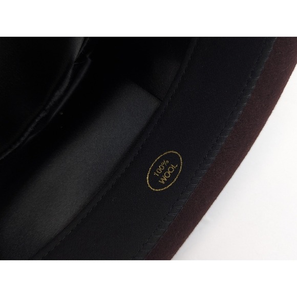 Bailey Jett Pork Pie Burgundy 100% Wool Hat Fedora Mens XL Bollman Company - Picture 11 of 13